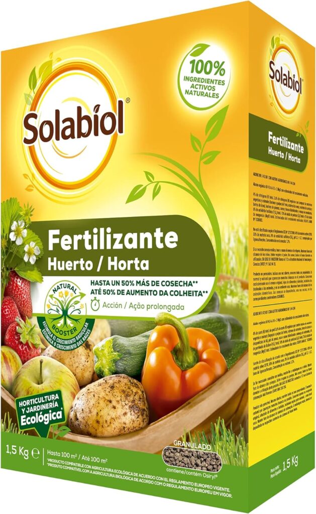 Abono para huerto, 100% orgánico