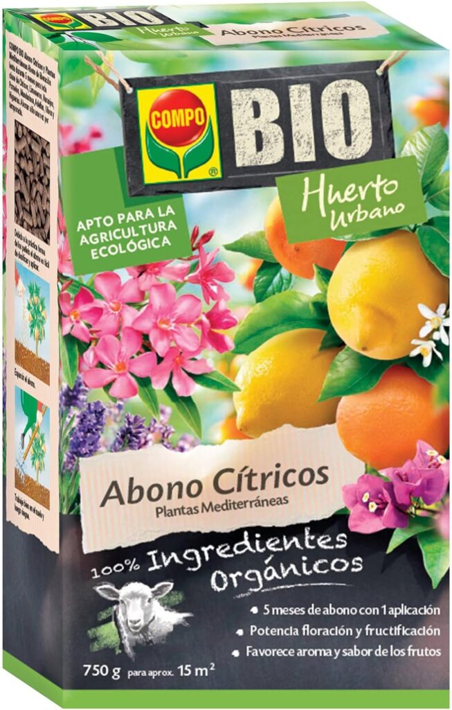 COMPO BIO Huerto Urbano Abono Cítricos y Plantas Mediterráneas