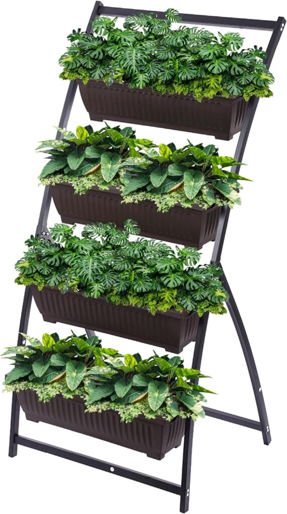 KHOMO GEAR Jardinera Vertical con 4 Macetas Huerto Urbano 