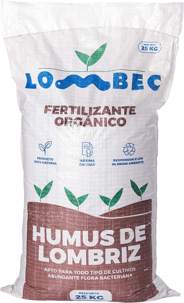 LOMBEC Humus de Lombriz, Saco 42L (25Kg)

